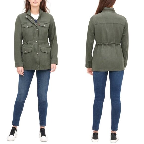 LEVI'S Mock-Neck Army Green Utility Jacket - Picture 3 of 11